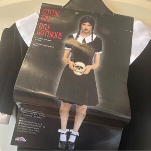 Gothic Girl Women’s Costume - Black and White size medium 10/12 NWT